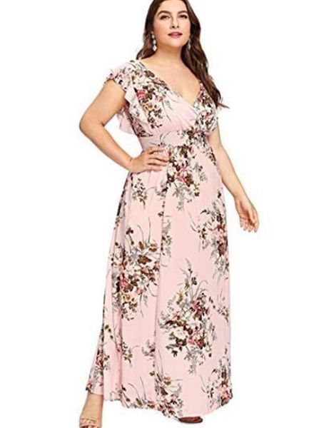 

printed dresses sweet style plus size women clothing summer womens casual dresses v neck sleeveless floral, Black;gray