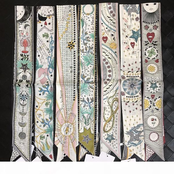 

2018 fashion trend riband bag handle scarf small ribbon hair band bandeaus choker sale girl's decoration drop shipping zsbd81 d18102904, Blue;gray
