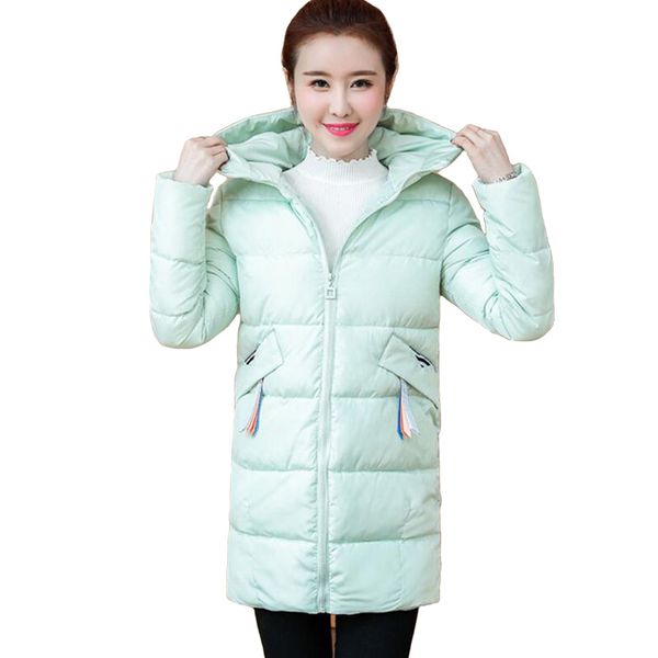 

pakras winter women's clothing new 2020 winter women's jacket long slim hooded thick warm jackets women coats black