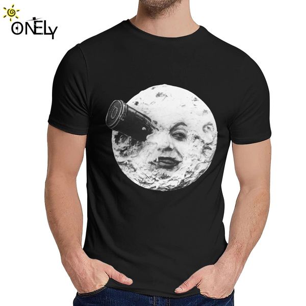 

cartoon moon georges melies tee twin peaks party homme t shirt for man soft pure cotton clothes round collar