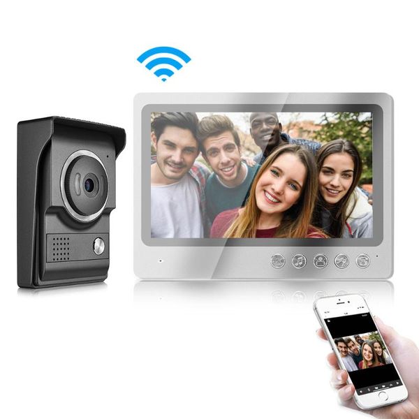 

wired 9 inch color screen wifi ip video intercom system video doorbell phone app remote unlock intercom monitor ing