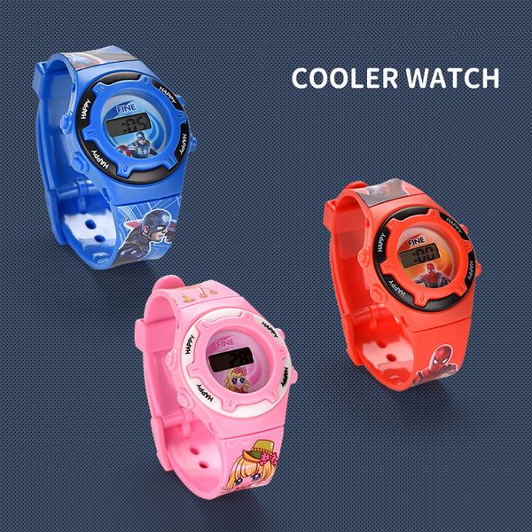 

6 узоры детские игрушки дети мультфильм часы игрушки прекрасные аниме похлопал часы наручные электронные часы kid день подарков