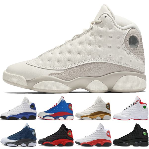 

13 13s mens basketball shoes phantom chicago gs hyper royal black cat flints bred brown history of flight men sports sneakers #1