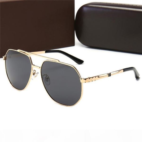 

new fashion pilot polarized sunglasses for men women metal frame hexagon mirror polaroid lenses driver sun glasses with box high quality, White;black