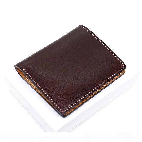 

2020 fashion leather men wallet leisure women wallet genuine leather wallets for men card holders purse c61298, Brown;gray