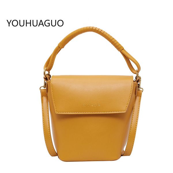 

women handbag 2020 new bucket bag solid color all-match fashion high-quality designer shoulder bag messenger commuter