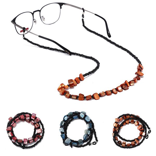 

shell glasses chain retro decorative non-slip glasses rope sunglasses myopia, Silver