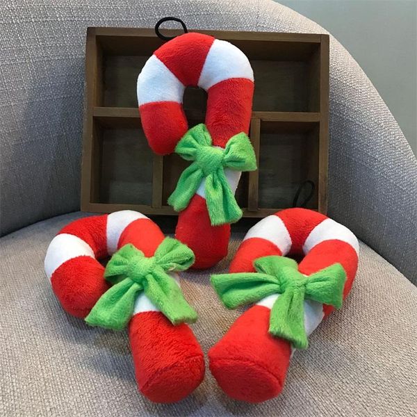 

creaticve pets doggy squeaking toy christmas crutch shaped plush cat toys pet supplies for indoor 4 25xy e1
