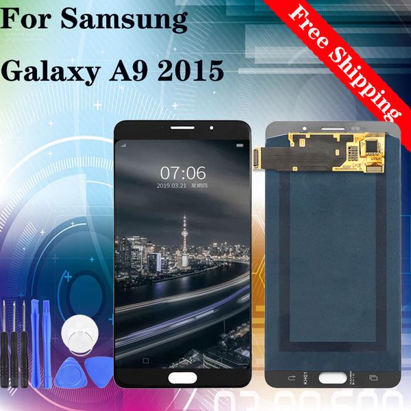 

amoled hd for samsung galaxy a9 2015 a9000 lcd display panel screen with touch assembly replacement 100% tested ing