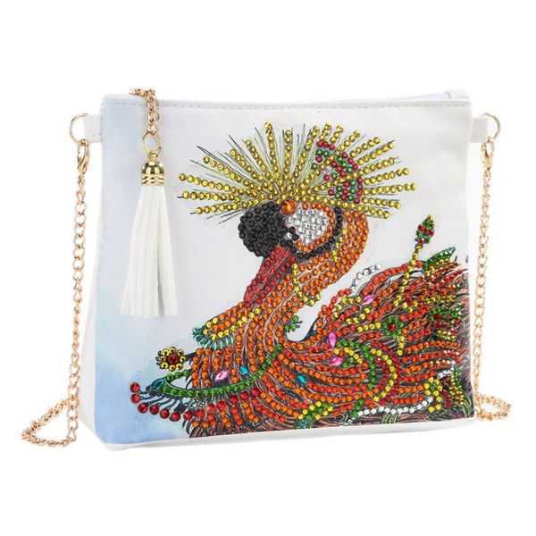 

diy diamond painting clutch messenger bag leather shoulder bag chain