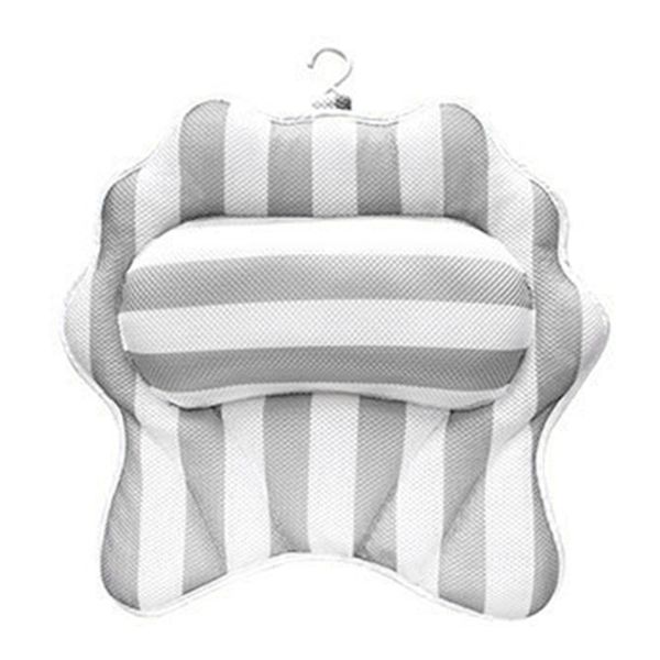 

3d mesh suction cup home spa bath pillow bathtub neck support non slip headrest