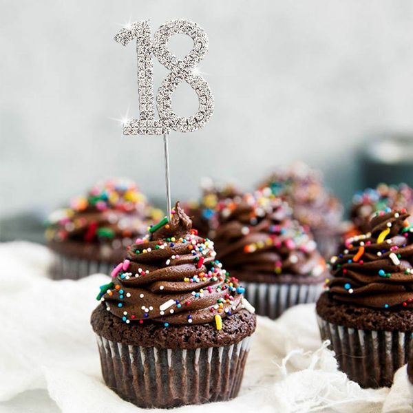 

anniversary birthdays kids lightweight rhinestone number 18 cake er party