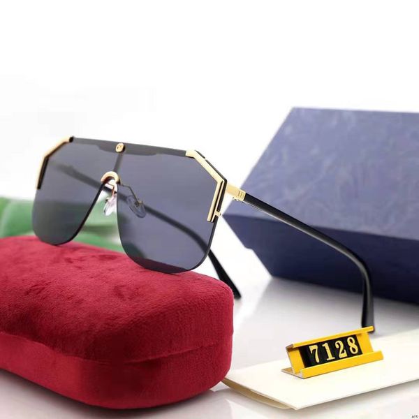 

new 7128 mens sunglasses men sun glasses women sunglasses fashion style protects eyes gafas de sol lunettes de soleil with box, White;black