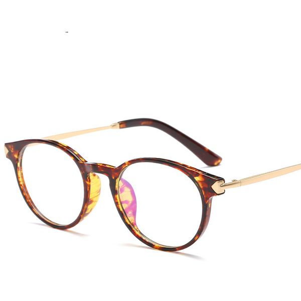

2020 fashion round tr90 optical frame women brand designer myopia clear lens glasses computer gafas de sol hombre, Black