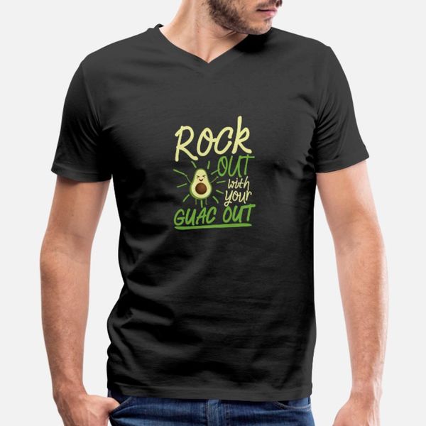 

rock out with your guac out авокадо t shirt men отпечатано с коротким рукавом круглый воротник письмо cute моды весна осень trend рубашка