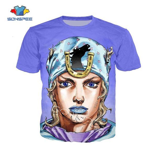 

jojo's bizarre adventure 3d anime printing summer men 3d print shirts humor graphic anime men clothing