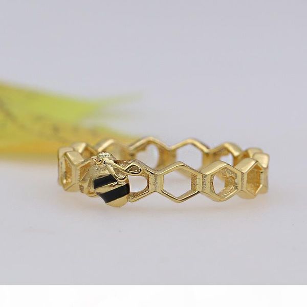 

s925 silver ring fashion openwork bee ring come with dust bag and box for stylish couple gift