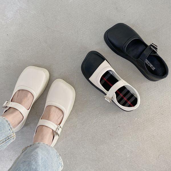 

mary jane soft low sandals woman leather comfort shoes for women 2020 women's summer heels suit female beige low-heeled comfort, Black