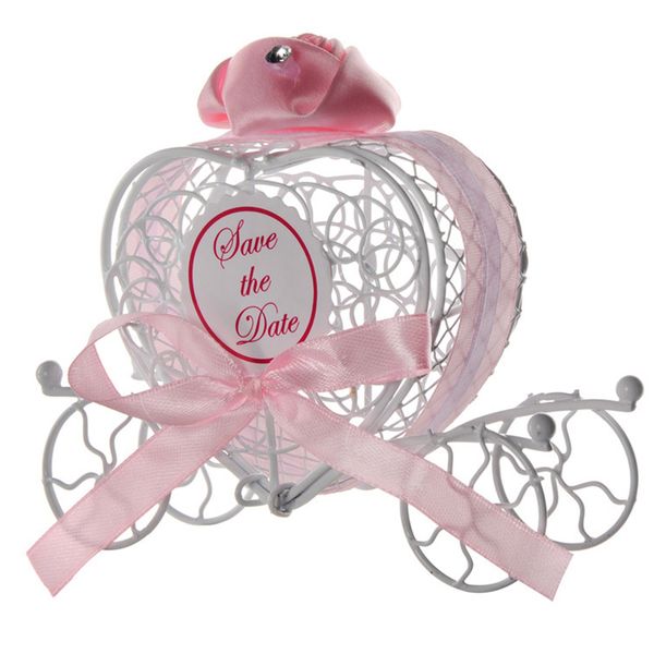 

Candy Box Gift Wedding Iron Heart Shape Carriage Decorative Storage Container