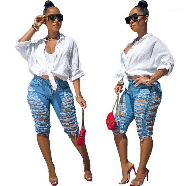 

bleached middle waist skinny blue womens designer jeans tassel ripped summer short denim pants big hole washed summer womens shorts