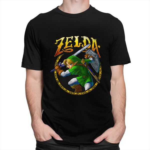 

retro the legend of zelda t shirt for men pure cotton leisure t-shirt crew neck short sleeves link cartoon game tee apparel