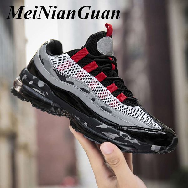 

lace-up men's sneakers big size casual shoes men light soft trendy brand shoes autumn man tennis air cushion outdoor sneakers f8, Black