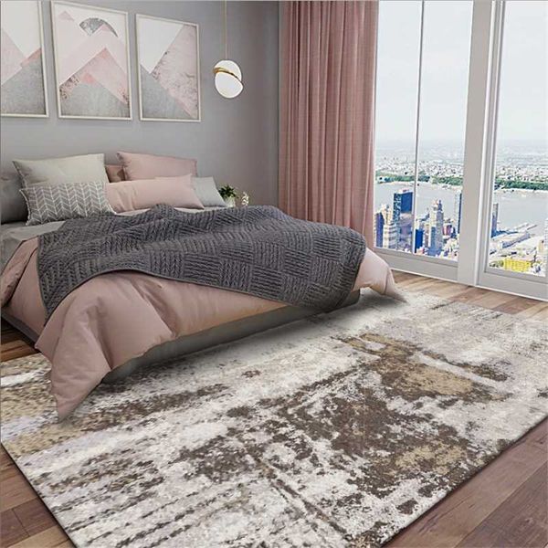 

abstract modern minimalist rice camel grey carpet carpets for living room non-slip and anti-wrinkle floor mats