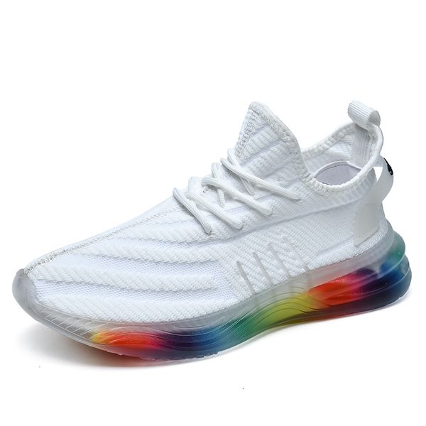 

fashion running shoes men breathable tide sport shoes color bottom sneakers flying woven casual shoe trainers zapatos deportivos