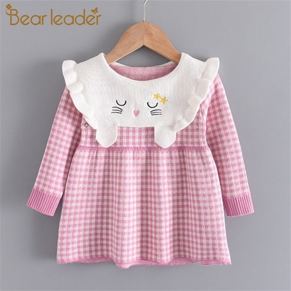 

bear leader girls princess fashion dress 2020 new autumn girl autumn dress kid cartoon cute costume cute winter children clothes 0924, Red;yellow