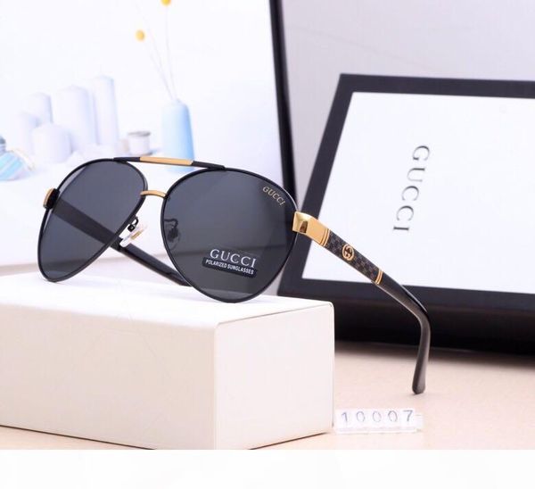 

brand designer sunglasses metal hinge sunglasses men glasses women sun glasses uv400 lens with cases and box, White;black