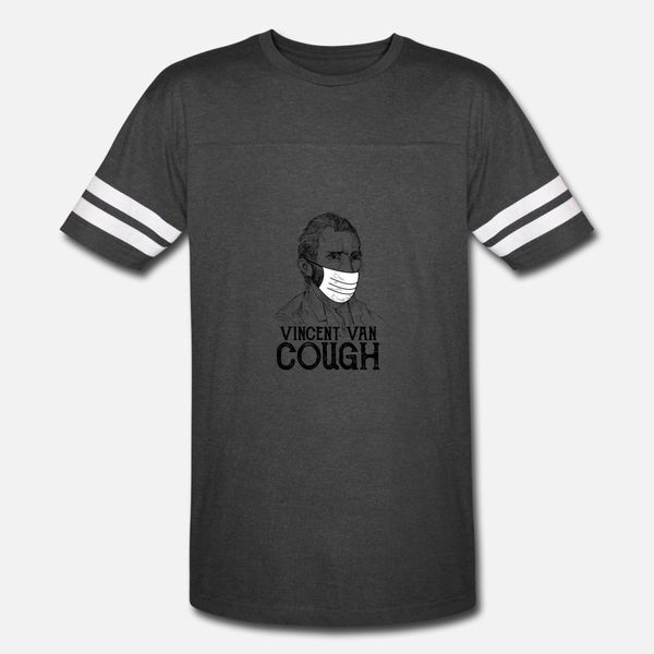 

vincent van cough t shirt men printed 100% cotton plus size 3xl letter sunlight comfortable summer style natural shirt