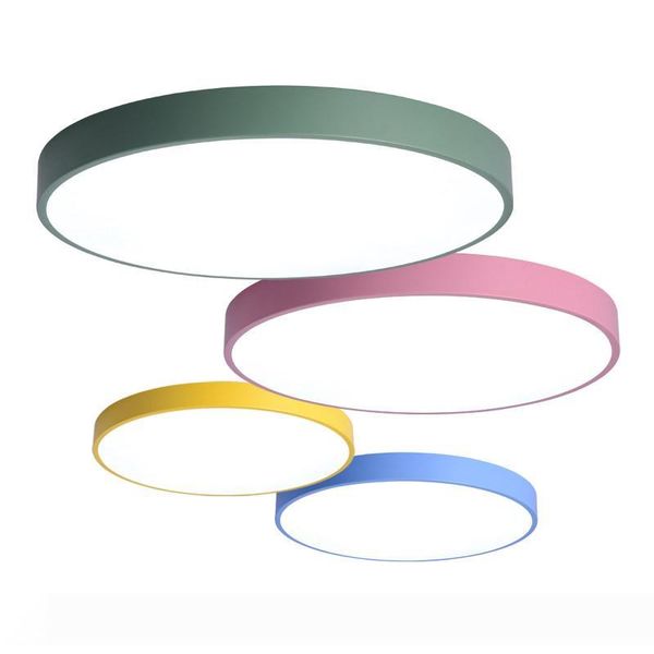 

nordic modern simple led bedroom ceiling lights foyer restaurant kids room ceiling mounted lamps colorful round macarons lighting fixture