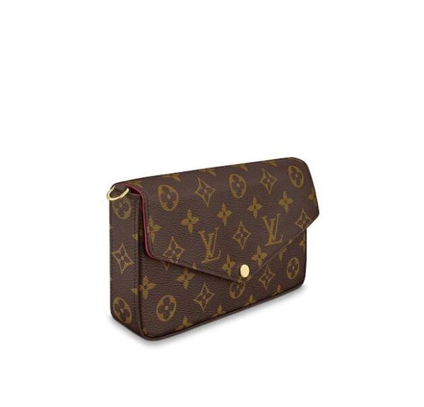 

luxury women designer bags printing flowers 3 in 1 chain bag real leather wallet card crossbody purse shoulder messenger wallets handbag