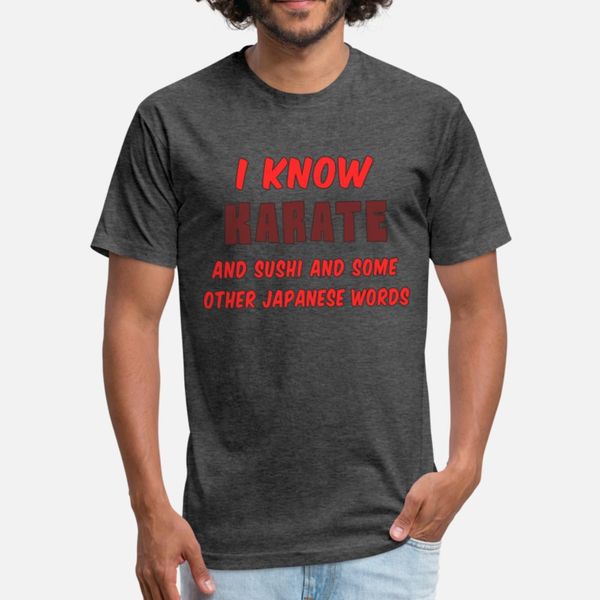 

funny karate quote i know karate heart t shirt men designer cotton plus size 3xl homme fit humor summer leisure shirt