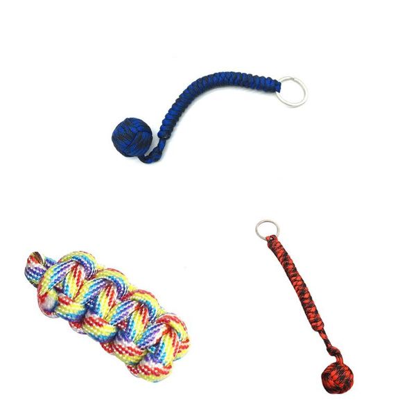 

new multifunctional outdoor umbrella cord keychain pendant umbrella rope 7 core ball, Silver