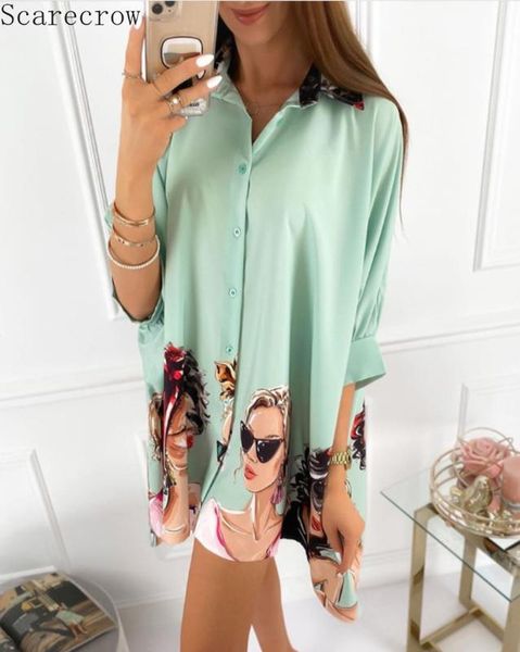 

women's blouses & shirts fashion printed long-sleeve blouse plus size women clothing cotton flower shirt casual, White