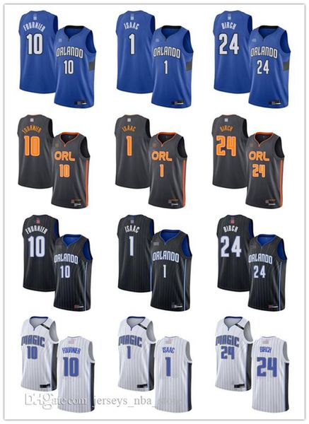 

mens womens youth orlando magic 10 evan fournier 1 jonathan isaac 24 khem birch blue white custom basketball jerseys, Black;red