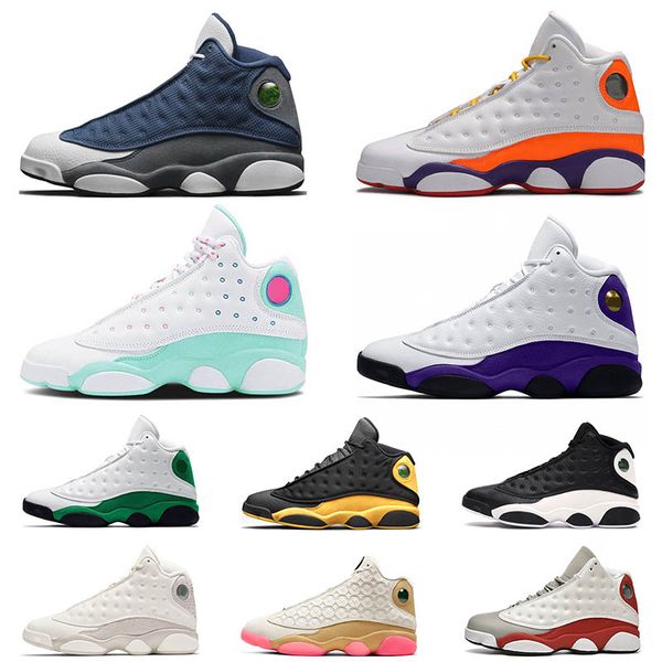 

jumpman 13 13s basketball shoes flint playground island green chicago mens trainers athletic sports sneakers size 36-47, White;red