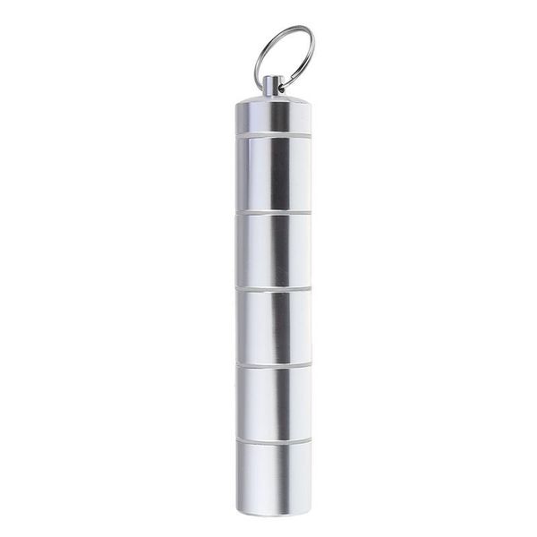 

keychain mini holder alloy container box pill case portable aluminum waterproof rkghq home2001