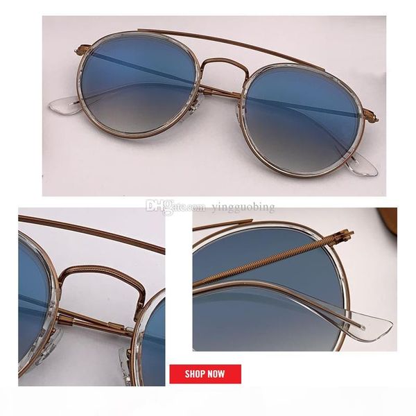 

new 2019 steampunk vintage round metal style double bridge sunglasses eyewear uv400 glass lens flash sun glasses oculos de sol 3647 2780, White;black