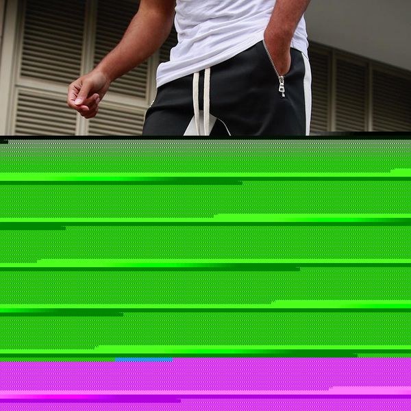 

mens joggers zipper casual pants fitness sportswear tracksuit bottoms skinny sweatpants trousers black gyms jogger track pants