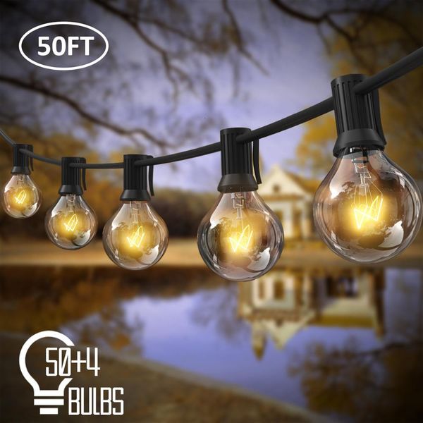 

50ft 30ft 25ft christmas decorations for home fairy outdoor lights garland g40 wedding decoration light garden street