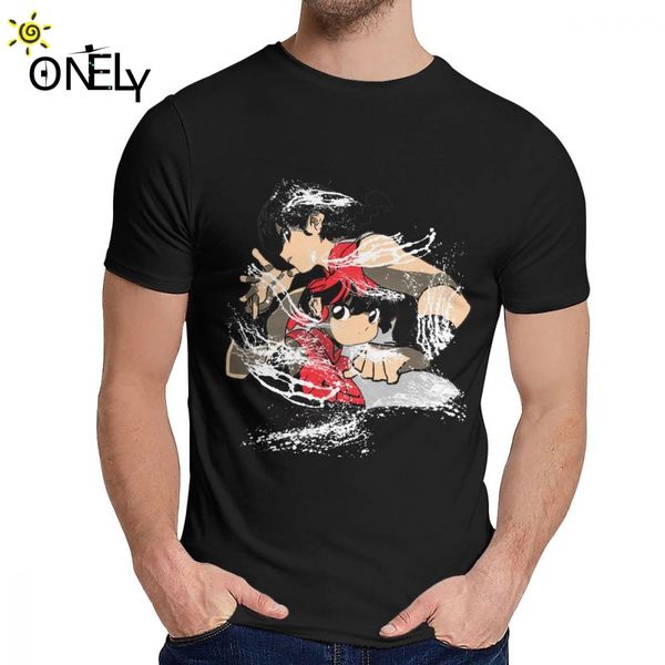 

ранм 1 2 камиза мультфильм tee досуг круглого воротника 3d печать мужской урожай органического хлопок классического s-6xl футболки