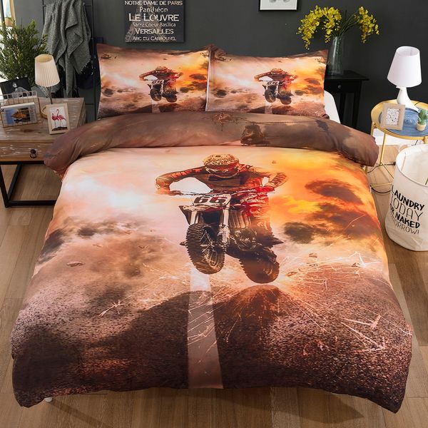 

motro brown bedding sets duvet cover set 3pcs teenager kids boys girls twin double  quilt cover bed linen (no sheet no filling
