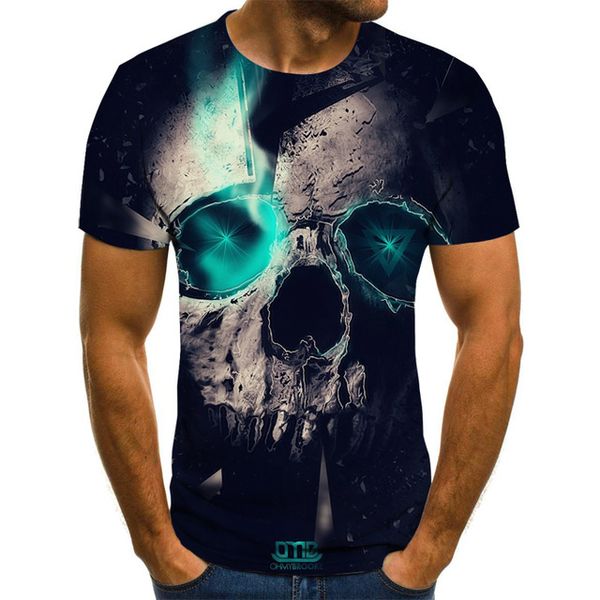 

new for 2020 clothing skull print t-shirt t-shirt breathable 3d print shirts graphic kawaii anime men clothing