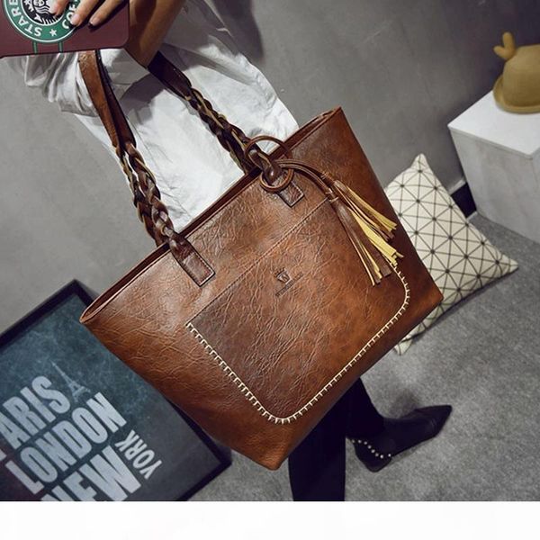 

designer- 2019 large capacity women bags shoulder tote bags bolsos new women messenger bags with tassel famous designers leather handbags