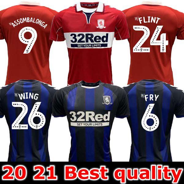 

2020 2021 middlesbrough 20 21 soccer jersey ashley michael fletcher 11 flint 24 wing 26 assombalonga 9 home away football shirts, Black;yellow