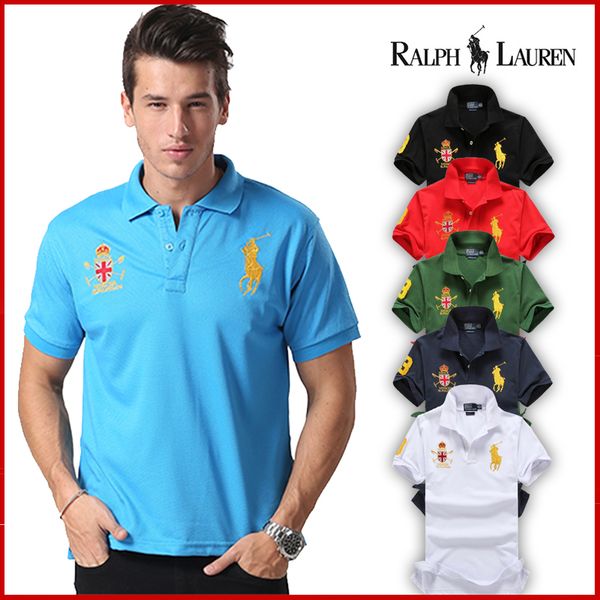

2019 brand luxury designer summer polo embroidery mens polo shirts fashion men women high street ralph casual zz8 lauren, White;black