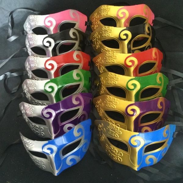 

retro gladiator mask party halloween assorted men facial roman colour masquerade mask dance venetian mask party sq2009 enmee