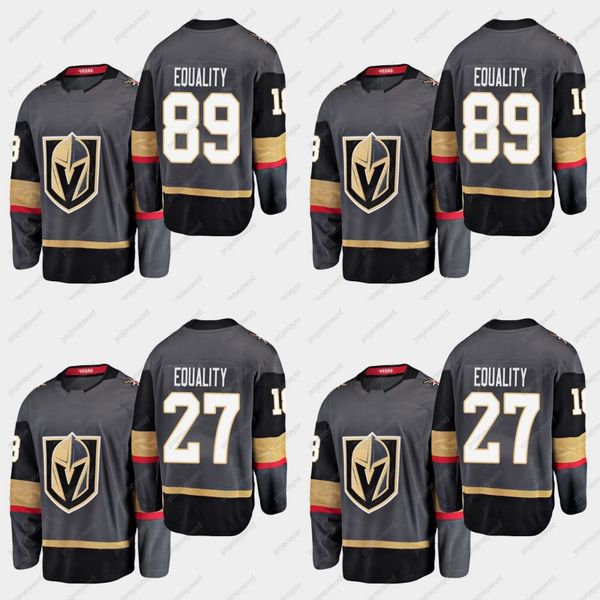 

we skate for equality grey jersey home vegas golden knights 89 alex tuch 27 shea theodore all stitched ice hockey jerseys, Black;red